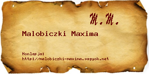Malobiczki Maxima névjegykártya